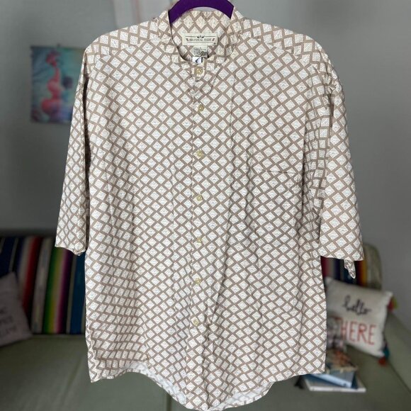 Tan & Cream Button Up - Picture 1 of 2
